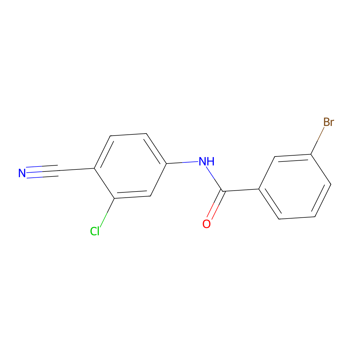 3-bromo-N-(3-chloro-4-cyanophenyl)benzamide molecular structure, CAS 349401-85-0