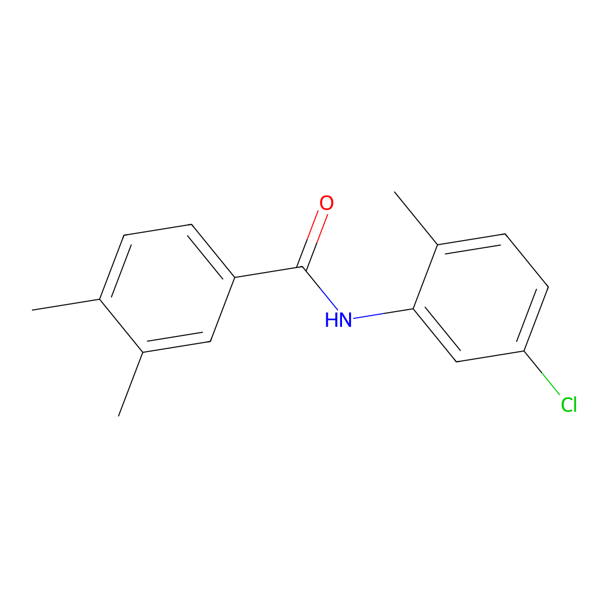 N-(5-chloro-2-methylphenyl)-3,4-dimethylbenzamide molecular structure, CAS 349401-94-1