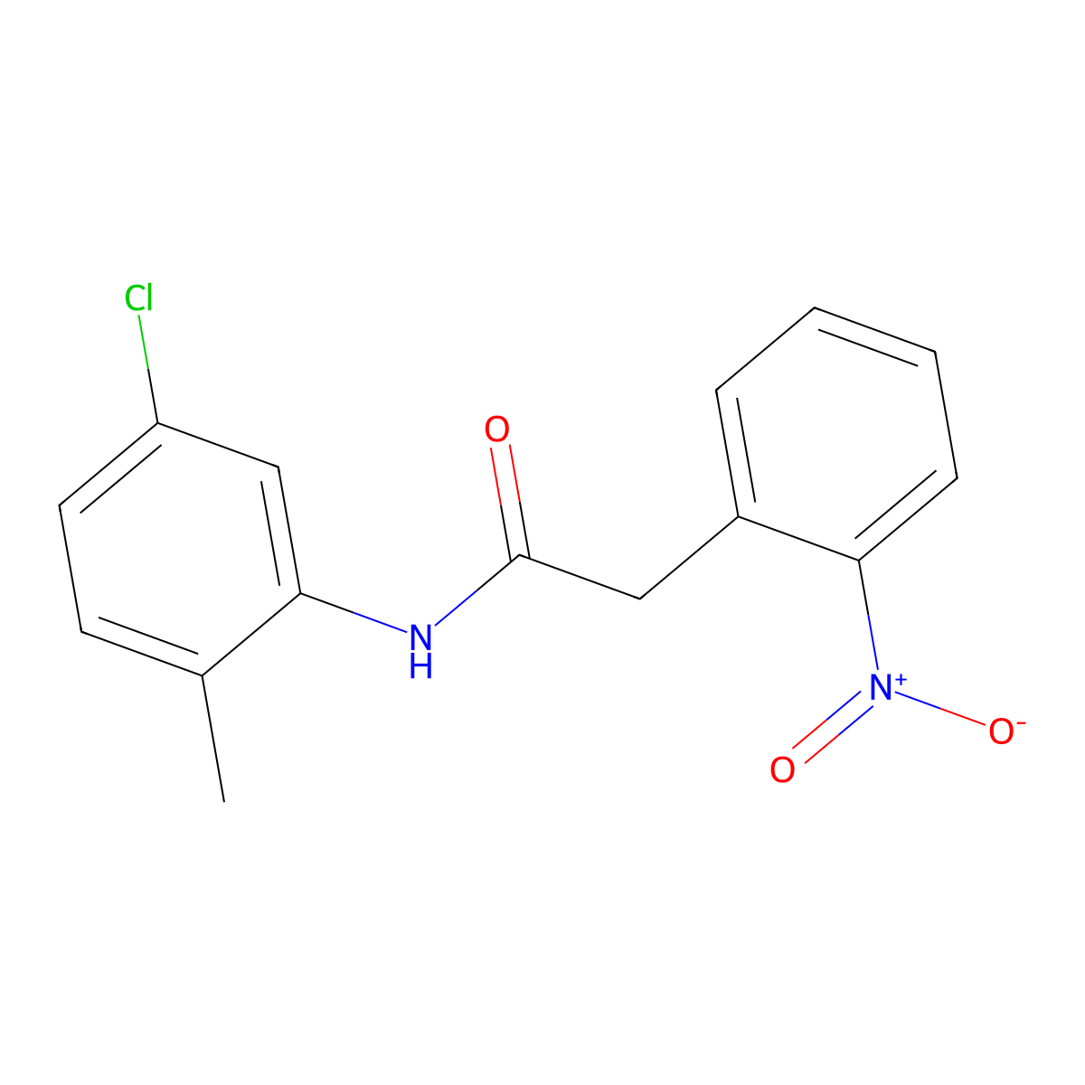 N-(5-chloro-2-methylphenyl)-2-(2-nitrophenyl)acetamide molecular structure, CAS 349401-99-6