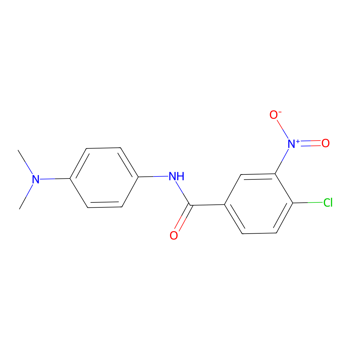 4-chloro-N-[4-(dimethylamino)phenyl]-3-nitrobenzamide molecular structure, CAS 349402-00-2