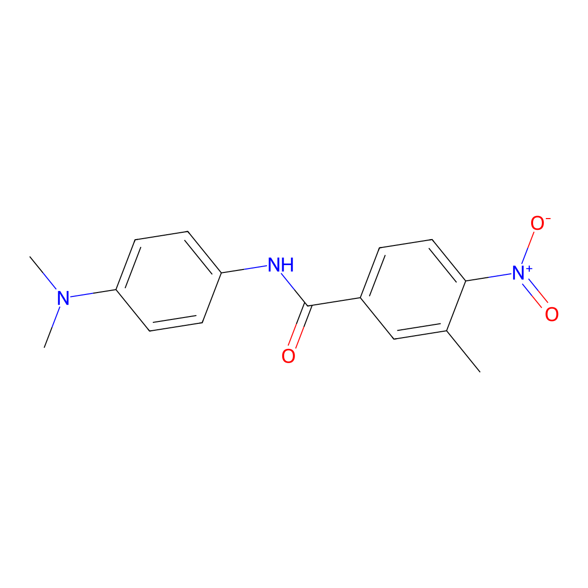 N-[4-(dimethylamino)phenyl]-3-methyl-4-nitrobenzamide molecular structure, CAS 349402-04-6