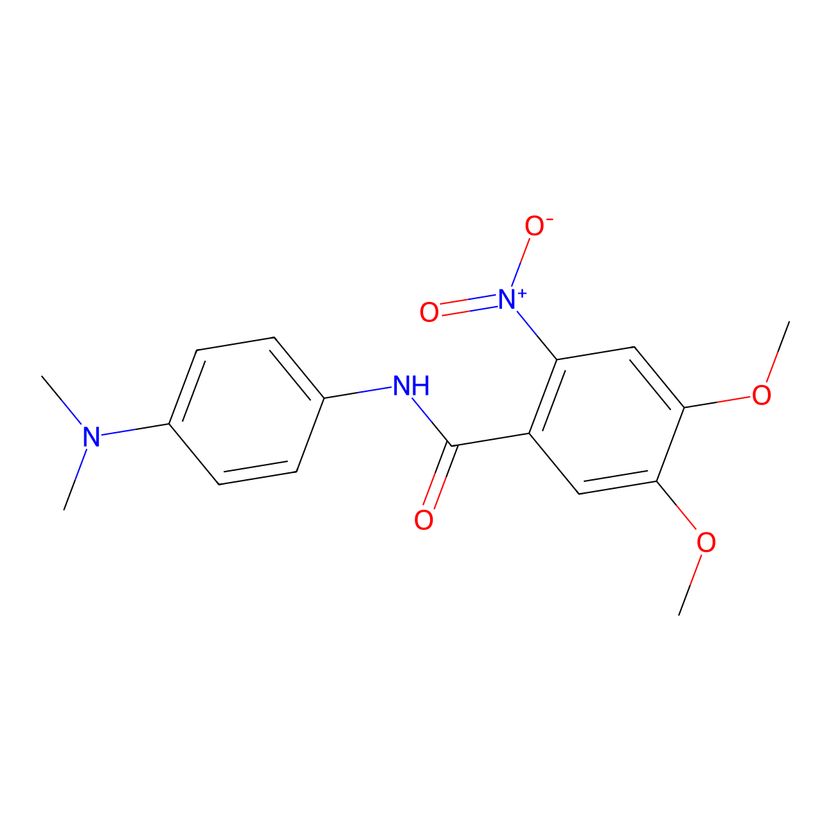 N-[4-(dimethylamino)phenyl]-4,5-dimethoxy-2-nitrobenzamide molecular structure, CAS 349402-06-8