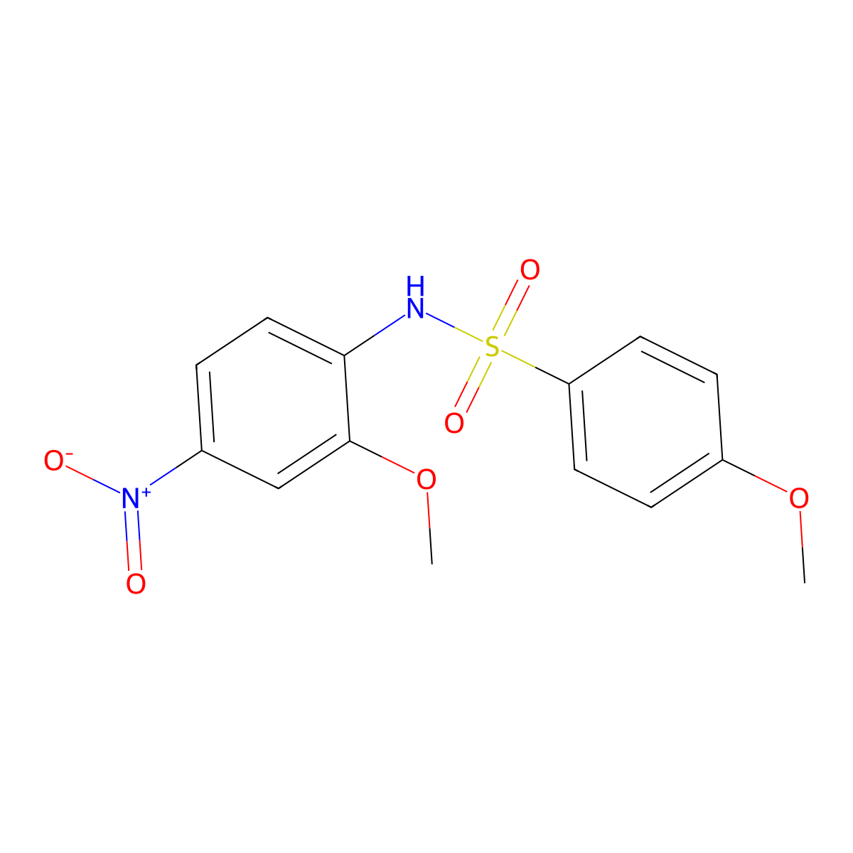 4-methoxy-N-(2-methoxy-4-nitrophenyl)benzenesulfonamide molecular structure, CAS 349402-09-1