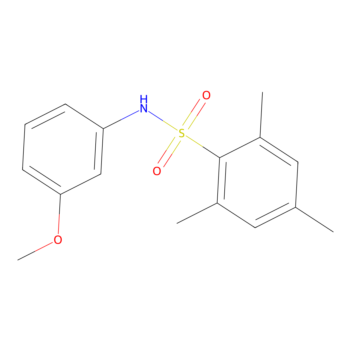 N-(3-methoxyphenyl)-2,4,6-trimethylbenzenesulfonamide molecular structure, CAS 349402-45-5