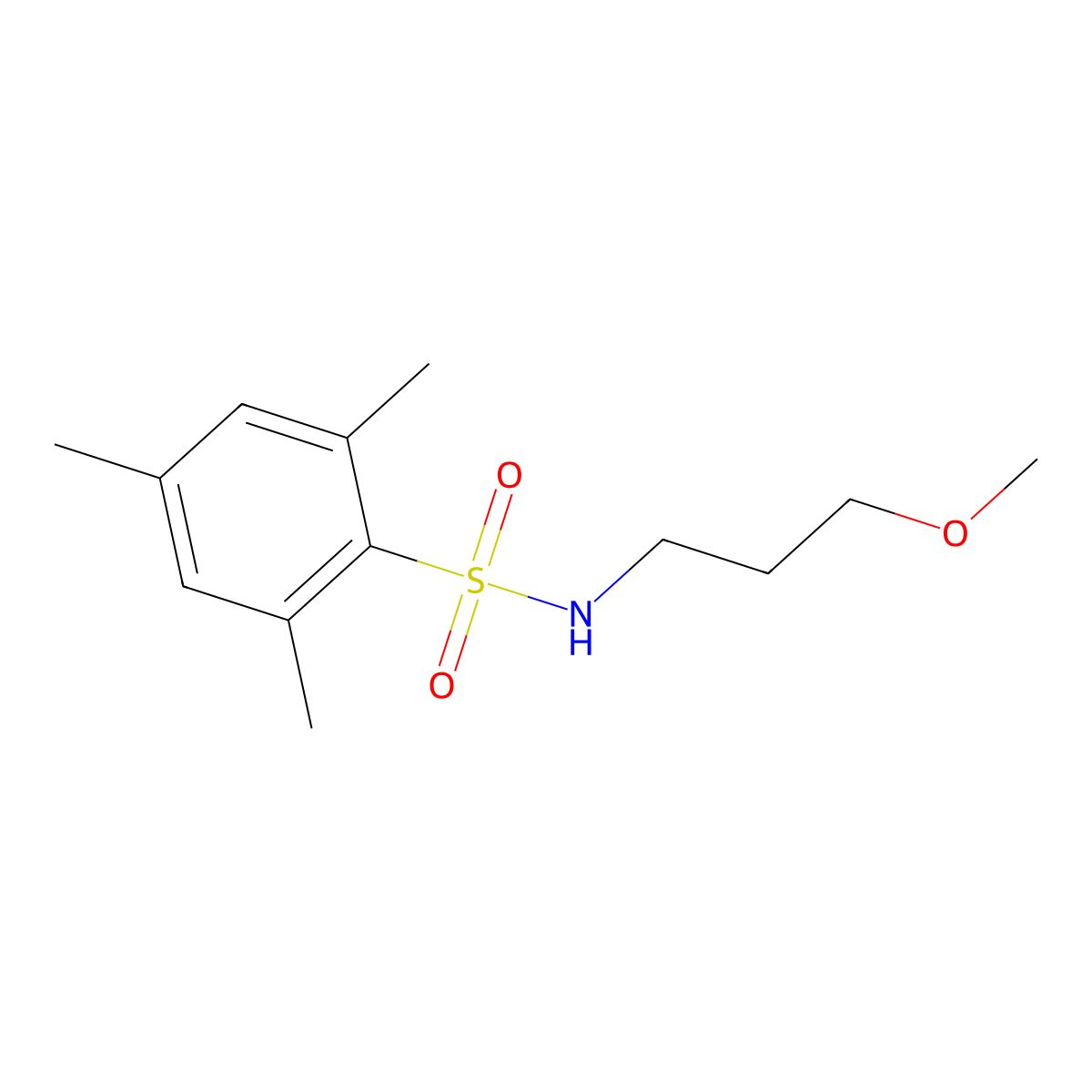 N-(3-methoxypropyl)-2,4,6-trimethylbenzenesulfonamide molecular structure, CAS 349402-60-4