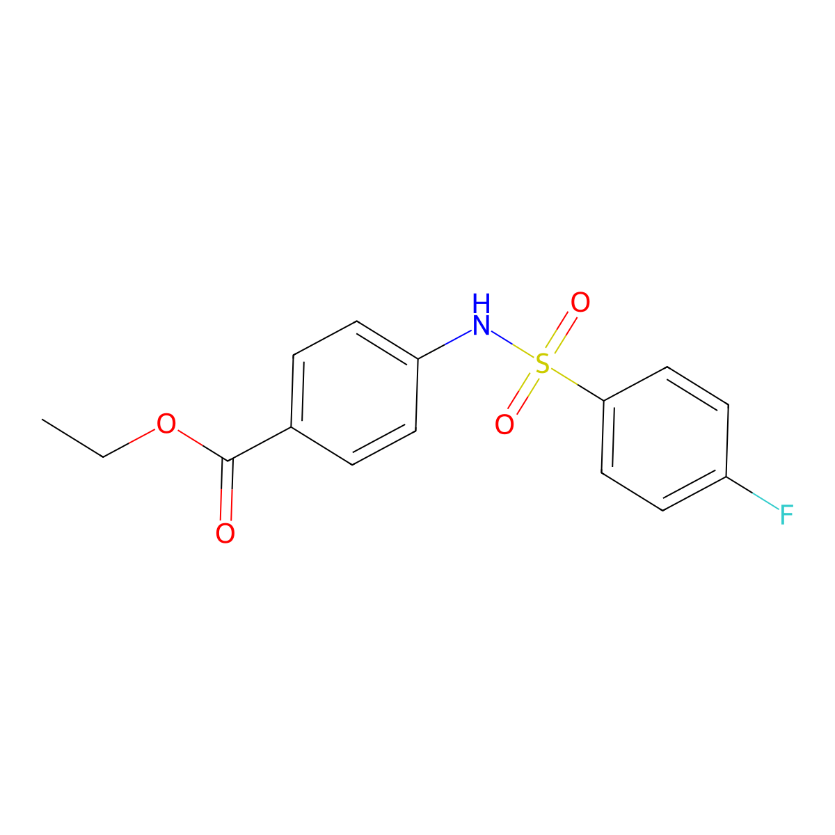 Ethyl 4-[(4-fluorophenyl)sulfonylamino]benzoate molecular structure, CAS 349402-78-4
