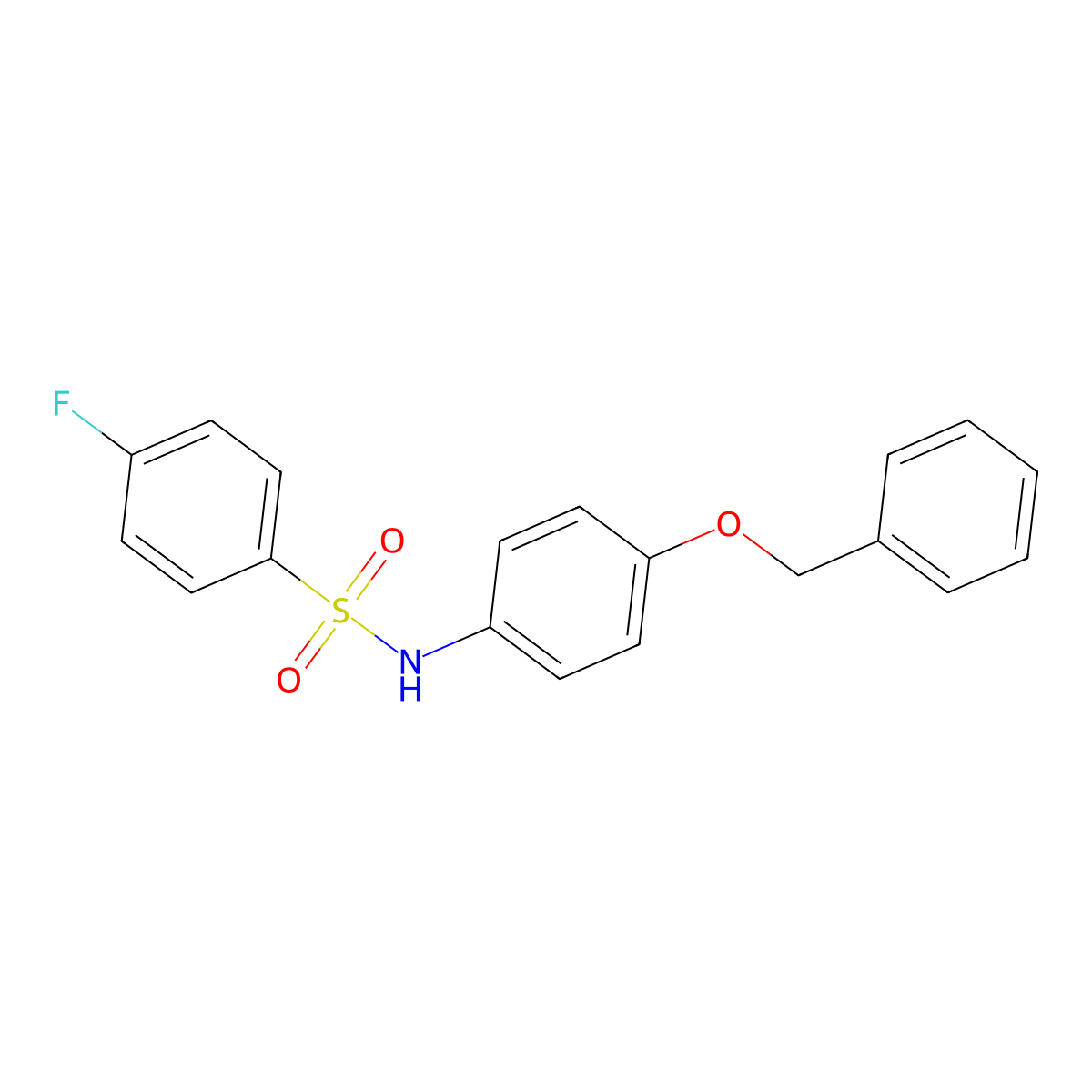 N-[4-(benzyloxy)phenyl]-4-fluorobenzenesulfonamide molecular structure, CAS 349402-80-8