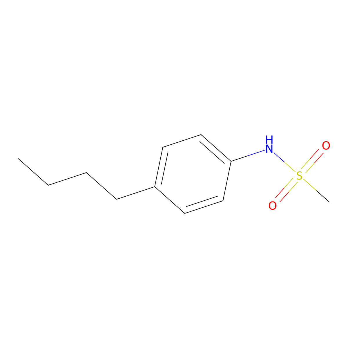 N-(4-butylphenyl)methanesulfonamide molecular structure, CAS 349403-22-1