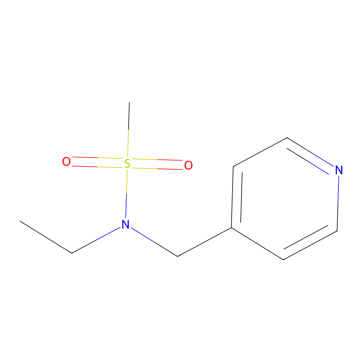 N-ethyl-N-(pyridin-4-ylmethyl)methanesulfonamide molecular structure, CAS 349403-29-8