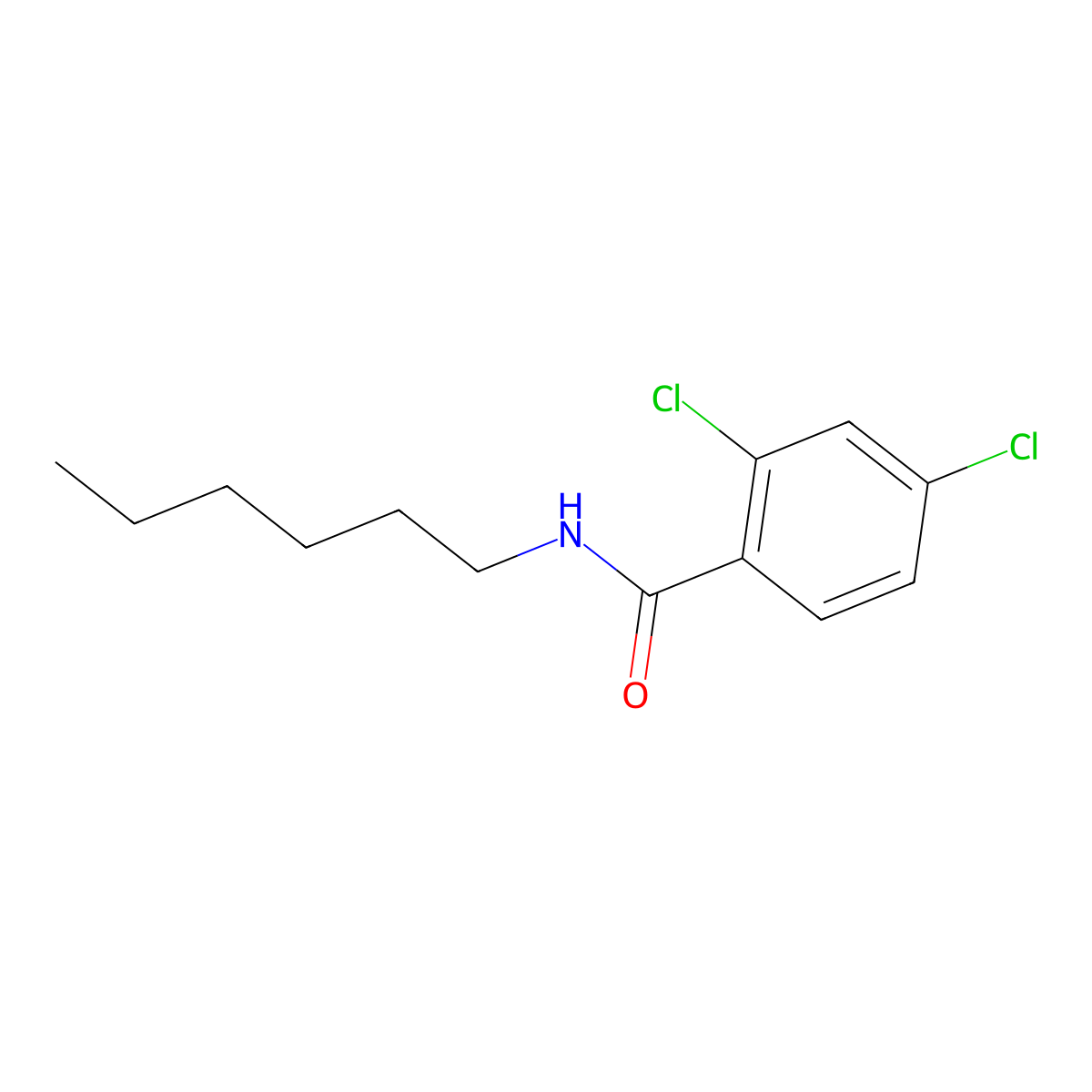 2,4-dichloro-N-hexylbenzamide molecular structure, CAS 349403-38-9