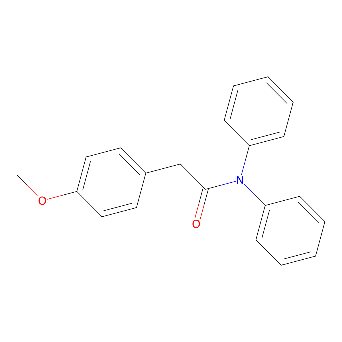 2-(4-methoxyphenyl)-N,N-diphenylacetamide molecular structure, CAS 349403-53-8