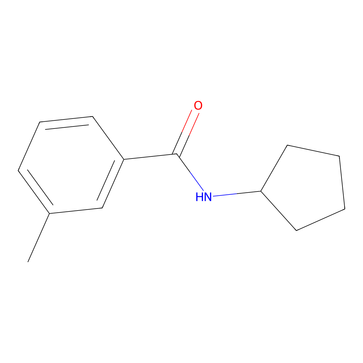 N-cyclopentyl-3-methylbenzamide molecular structure, CAS 349403-64-1