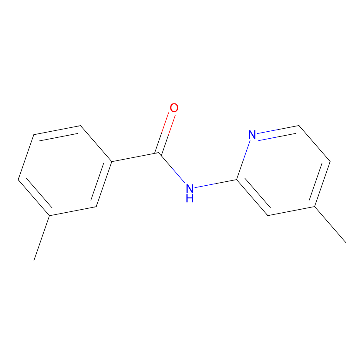 3-methyl-N-(4-methylpyridin-2-yl)benzamide molecular structure, CAS 349403-65-2