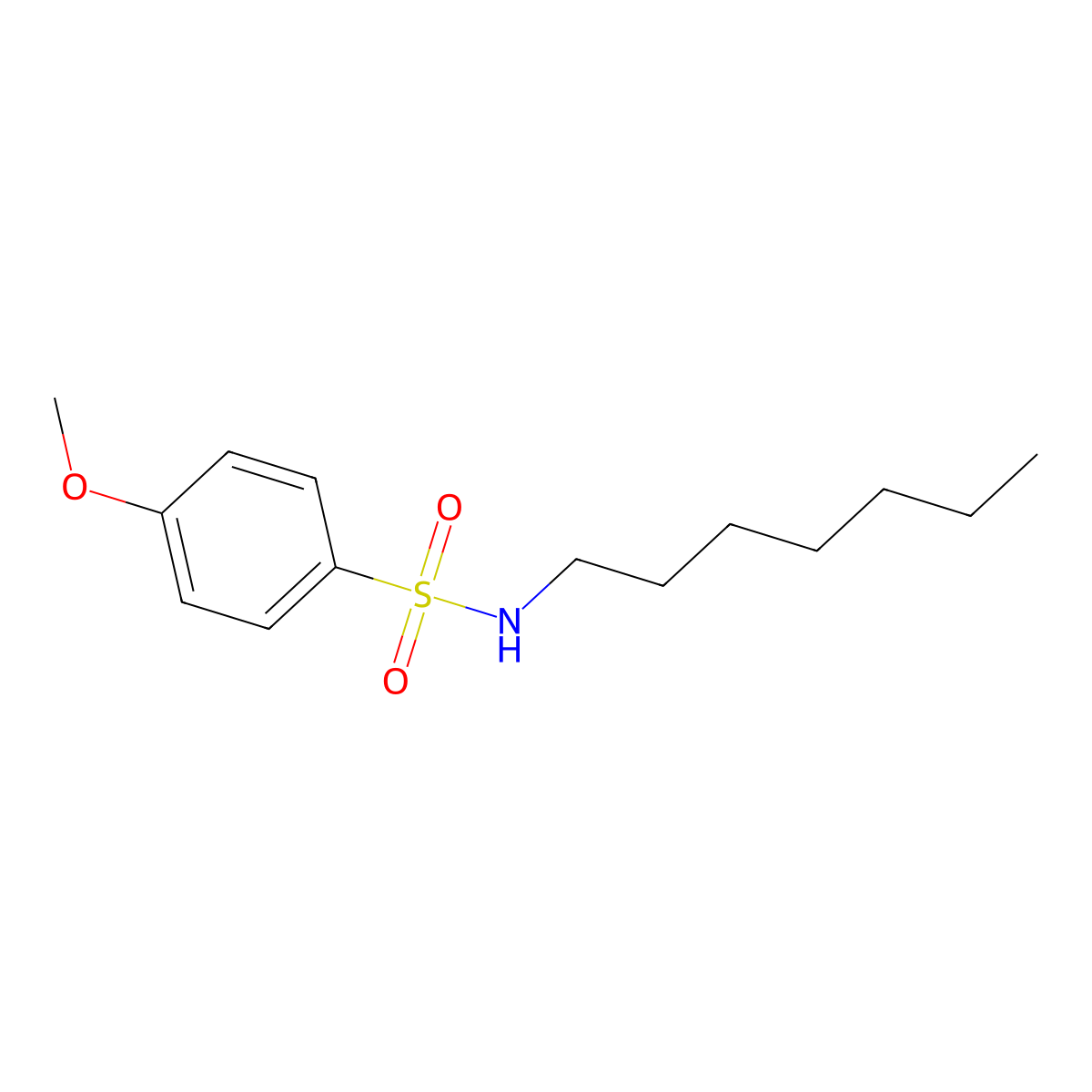 N-heptyl-4-methoxybenzenesulfonamide molecular structure, CAS 349403-81-2