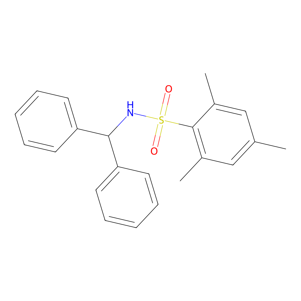N-(diphenylmethyl)-2,4,6-trimethylbenzenesulfonamide molecular structure, CAS 349403-83-4