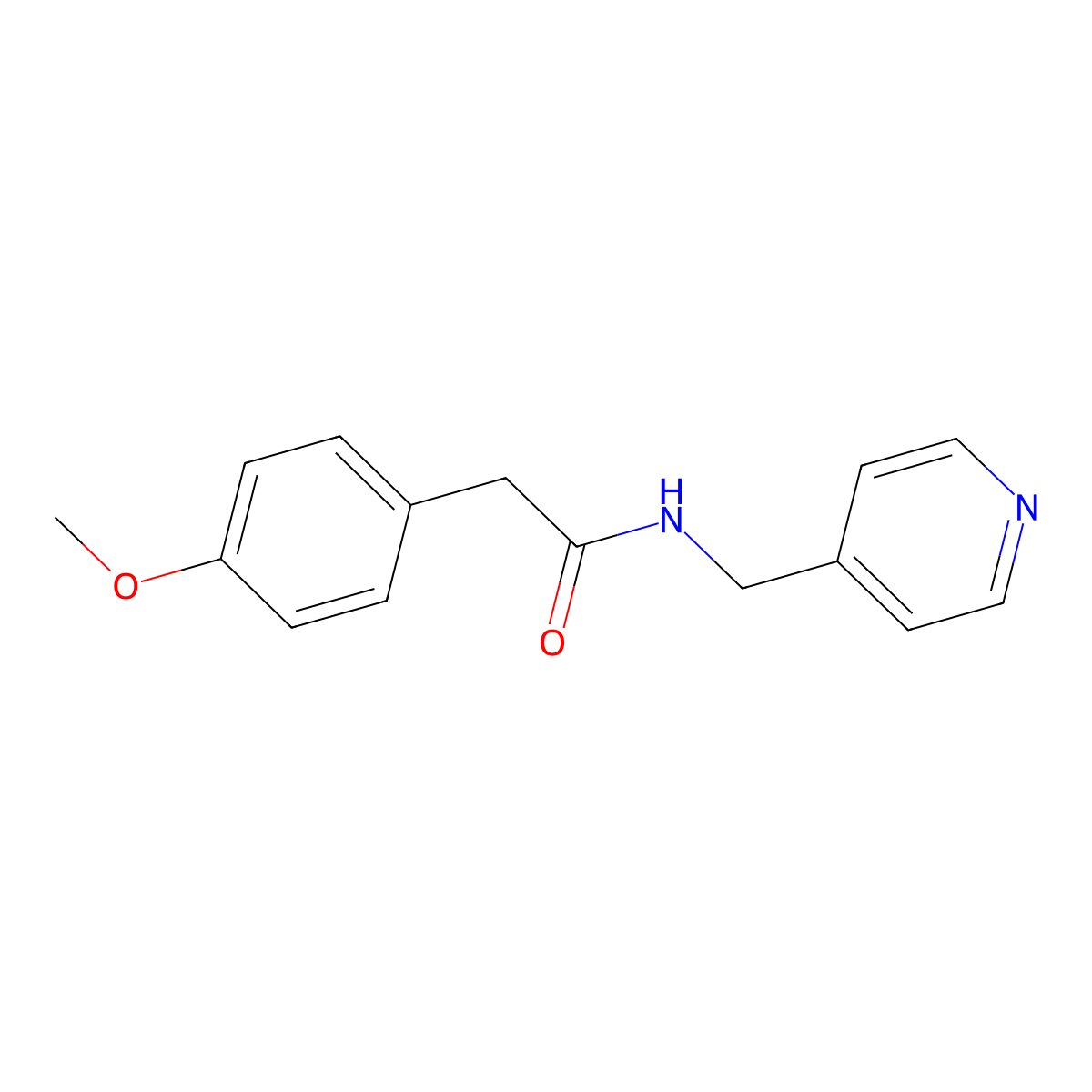 2-(4-methoxyphenyl)-N-(pyridin-4-ylmethyl)acetamide molecular structure, CAS 349404-22-4