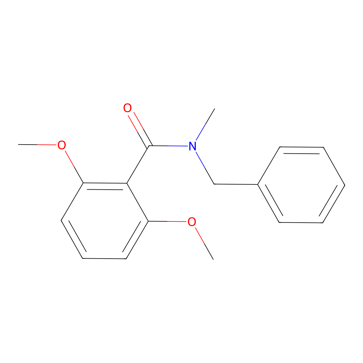 2,6-Dimethoxy-N-methyl-N-(phenylmethyl)benzamide molecular structure, CAS 349404-30-4