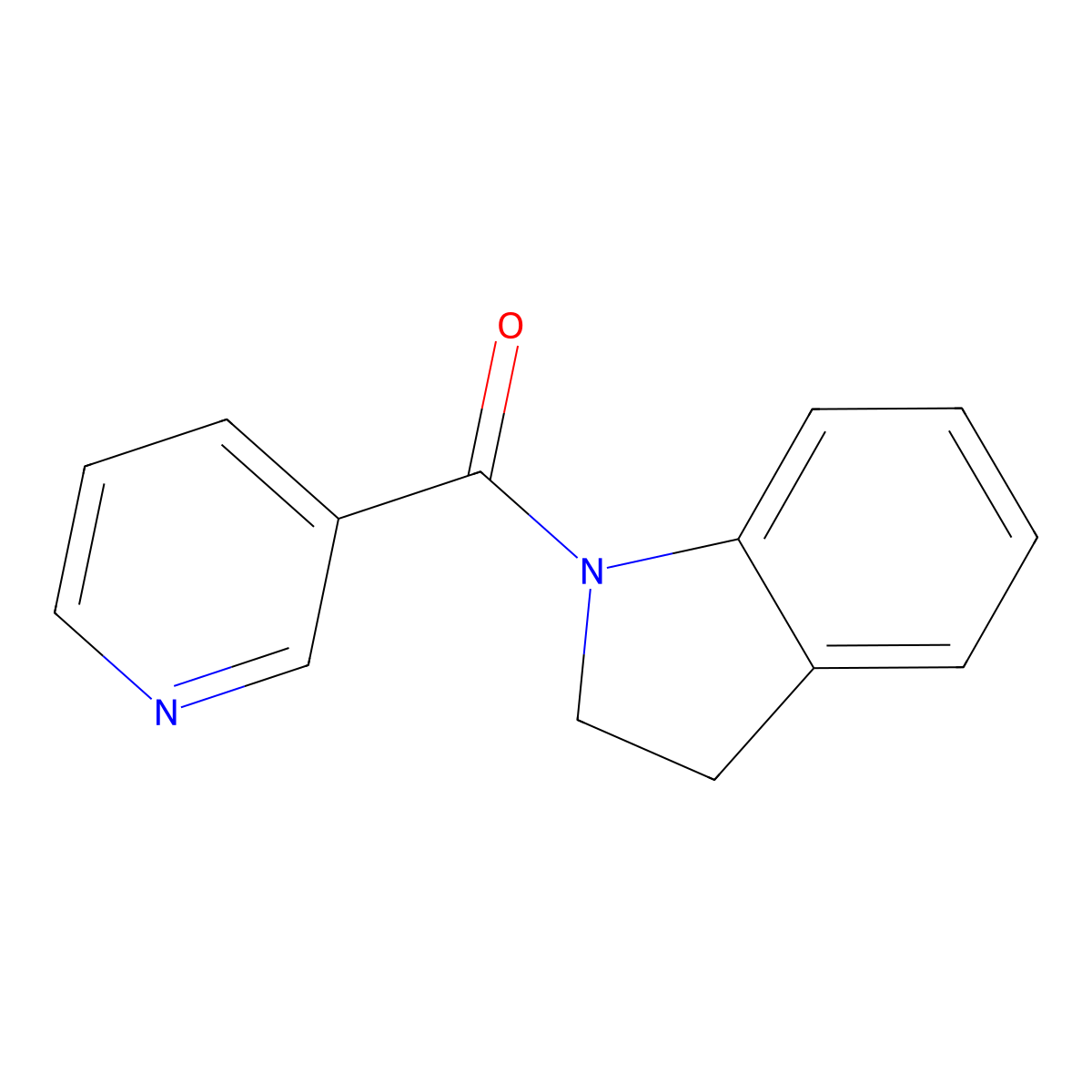 2,3-Dihydroindol-1-yl(pyridin-3-yl)methanone molecular structure, CAS 349404-44-0