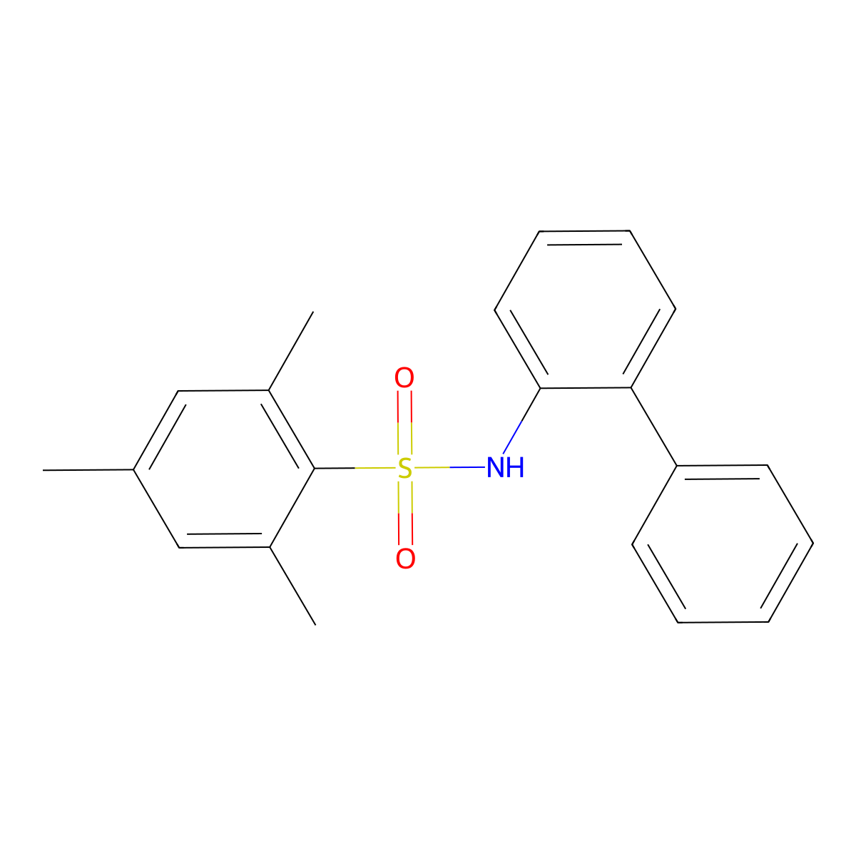 N-2-biphenylyl-2,4,6-trimethylbenzenesulfonamide molecular structure, CAS 349404-58-6