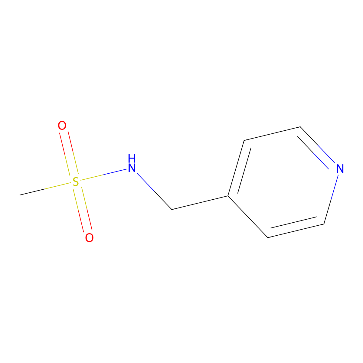 N-(pyridin-4-ylmethyl)methanesulfonamide molecular structure, CAS 349404-63-3