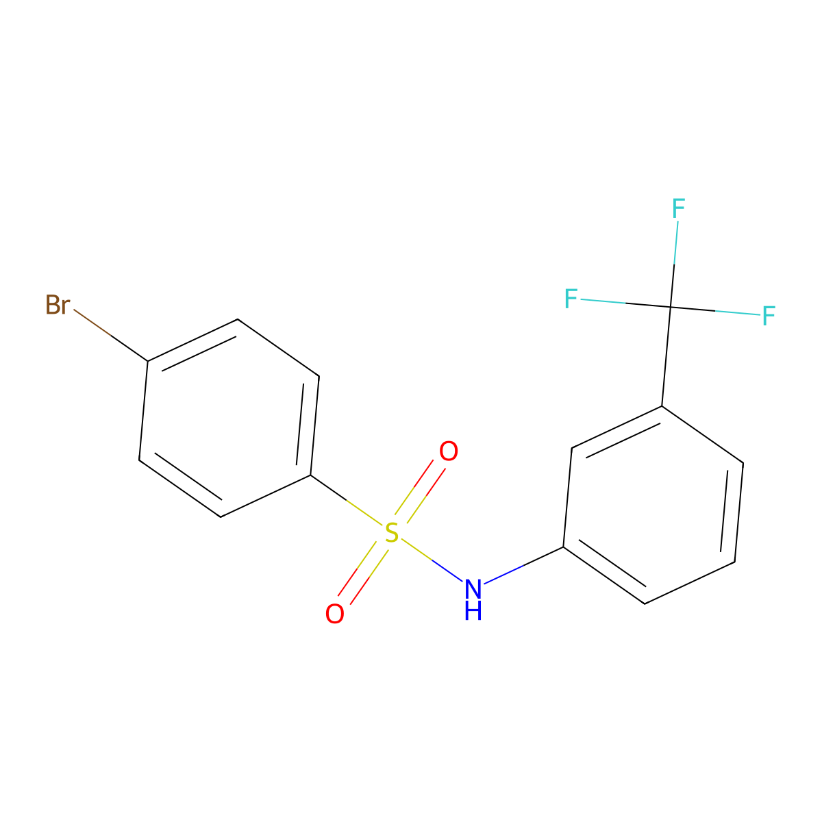 4-bromo-N-[3-(trifluoromethyl)phenyl]benzenesulfonamide molecular structure, CAS 349404-65-5