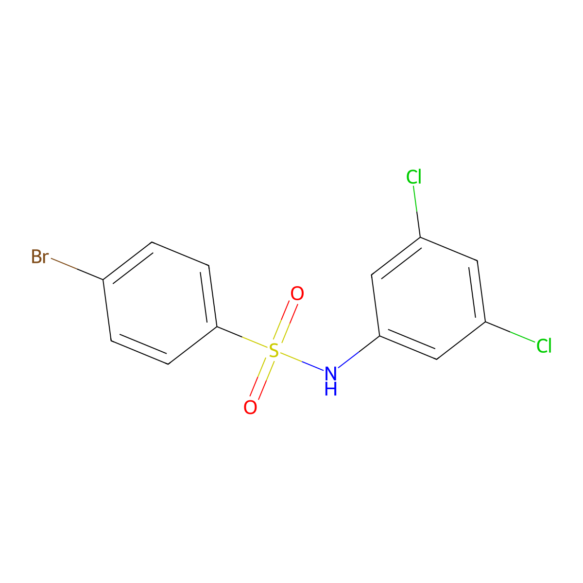 4-bromo-N-(3,5-dichlorophenyl)benzenesulfonamide molecular structure, CAS 349404-66-6