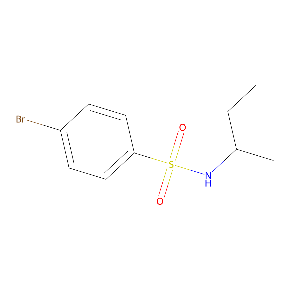 4-bromo-N-butan-2-ylbenzenesulfonamide molecular structure, CAS 349404-90-6