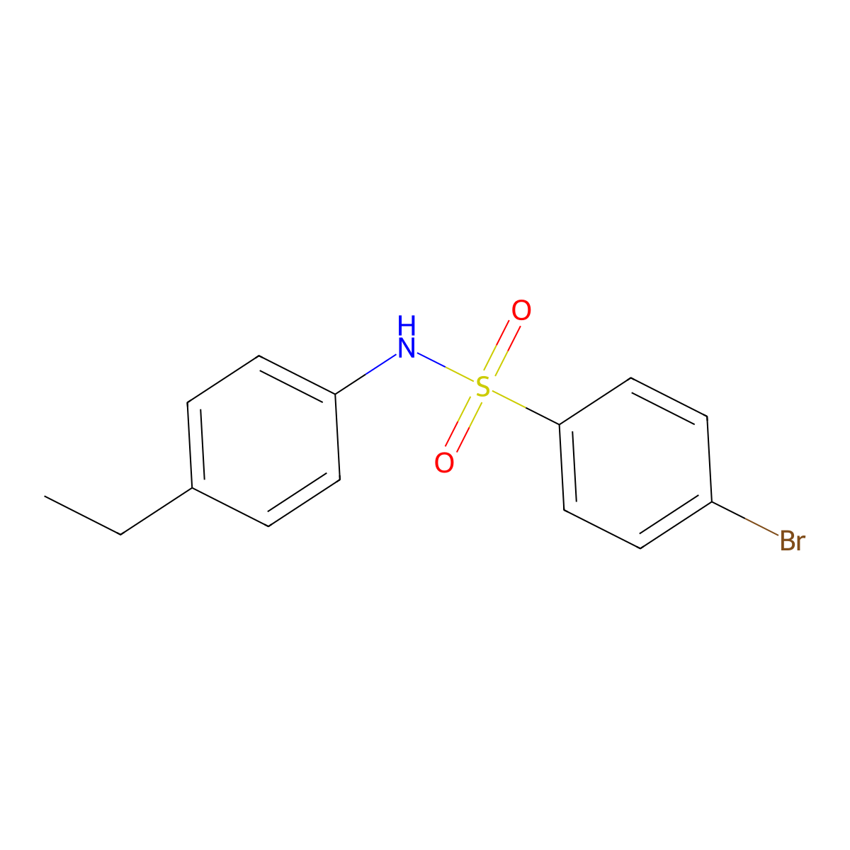 4-bromo-N-(4-ethylphenyl)benzenesulfonamide molecular structure, CAS 349404-95-1