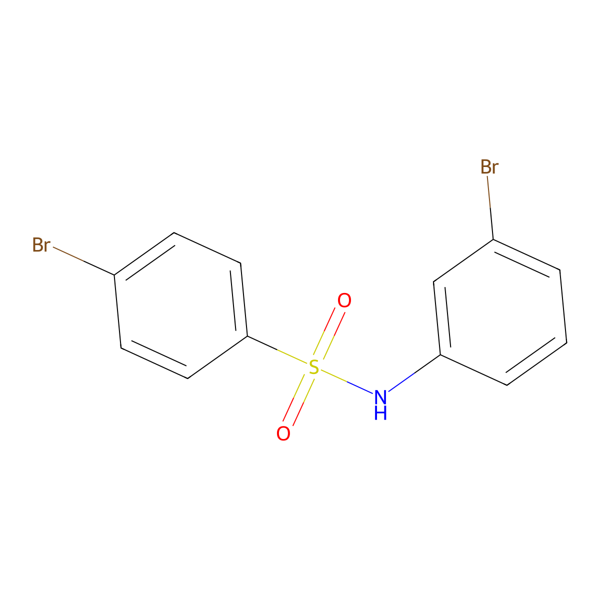 4-bromo-N-(3-bromophenyl)benzenesulfonamide molecular structure, CAS 349404-99-5