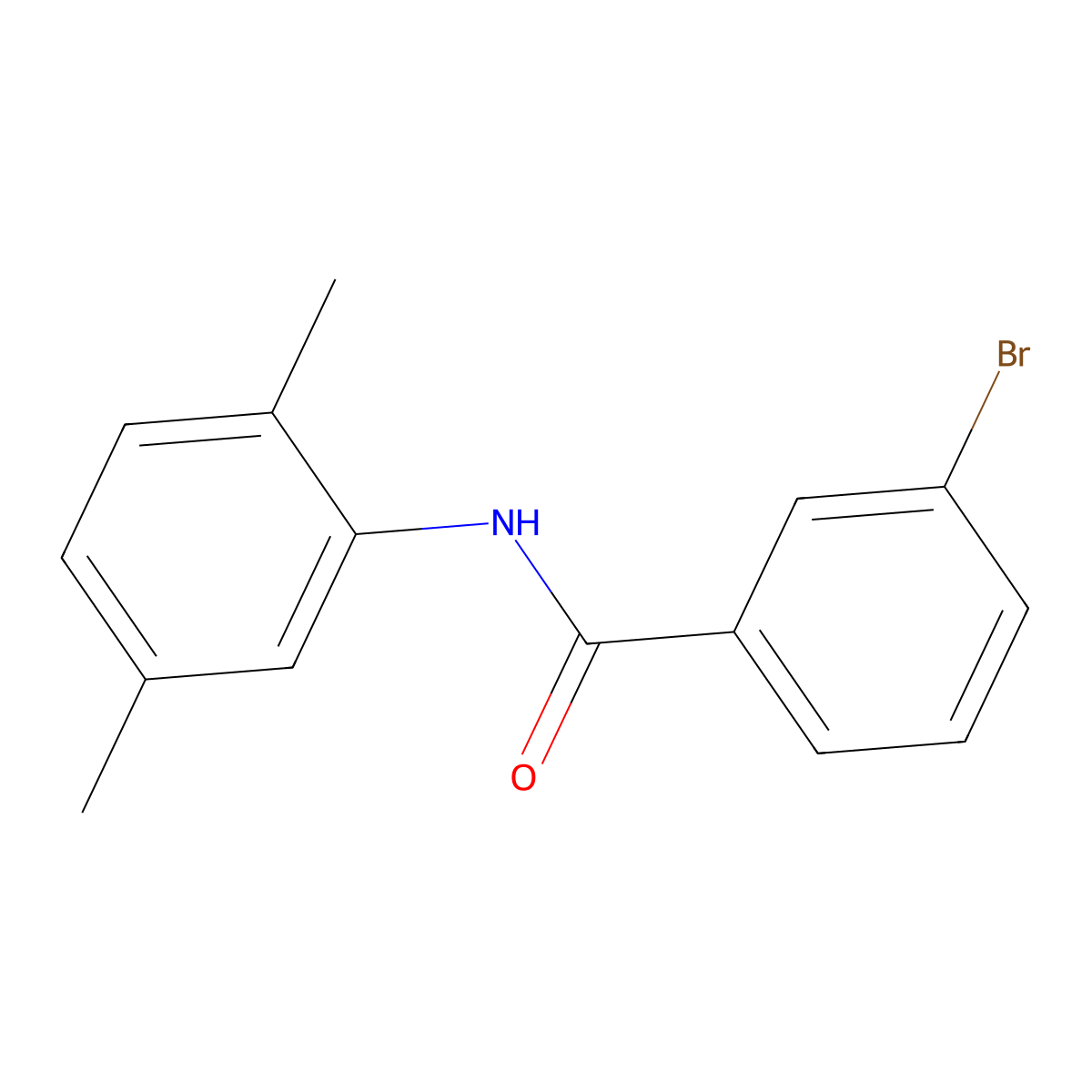 3-bromo-N-(2,5-dimethylphenyl)benzamide molecular structure, CAS 349405-12-5