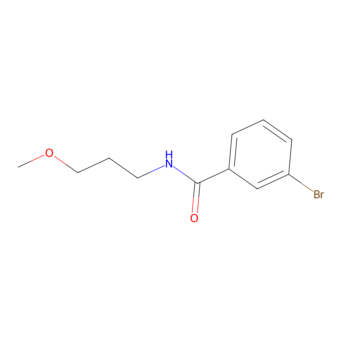 3-bromo-N-(3-methoxypropyl)benzamide molecular structure, CAS 349405-26-1
