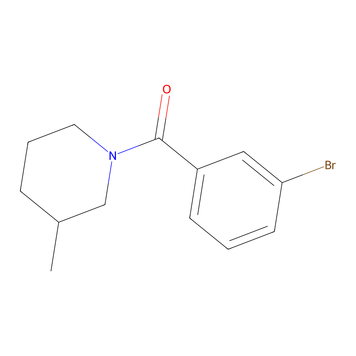 (3-Bromophenyl)(3-methyl-1-piperidinyl)methanone molecular structure, CAS 349405-29-4