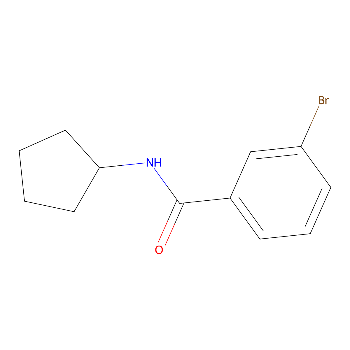 3-bromo-N-cyclopentylbenzamide molecular structure, CAS 349405-34-1