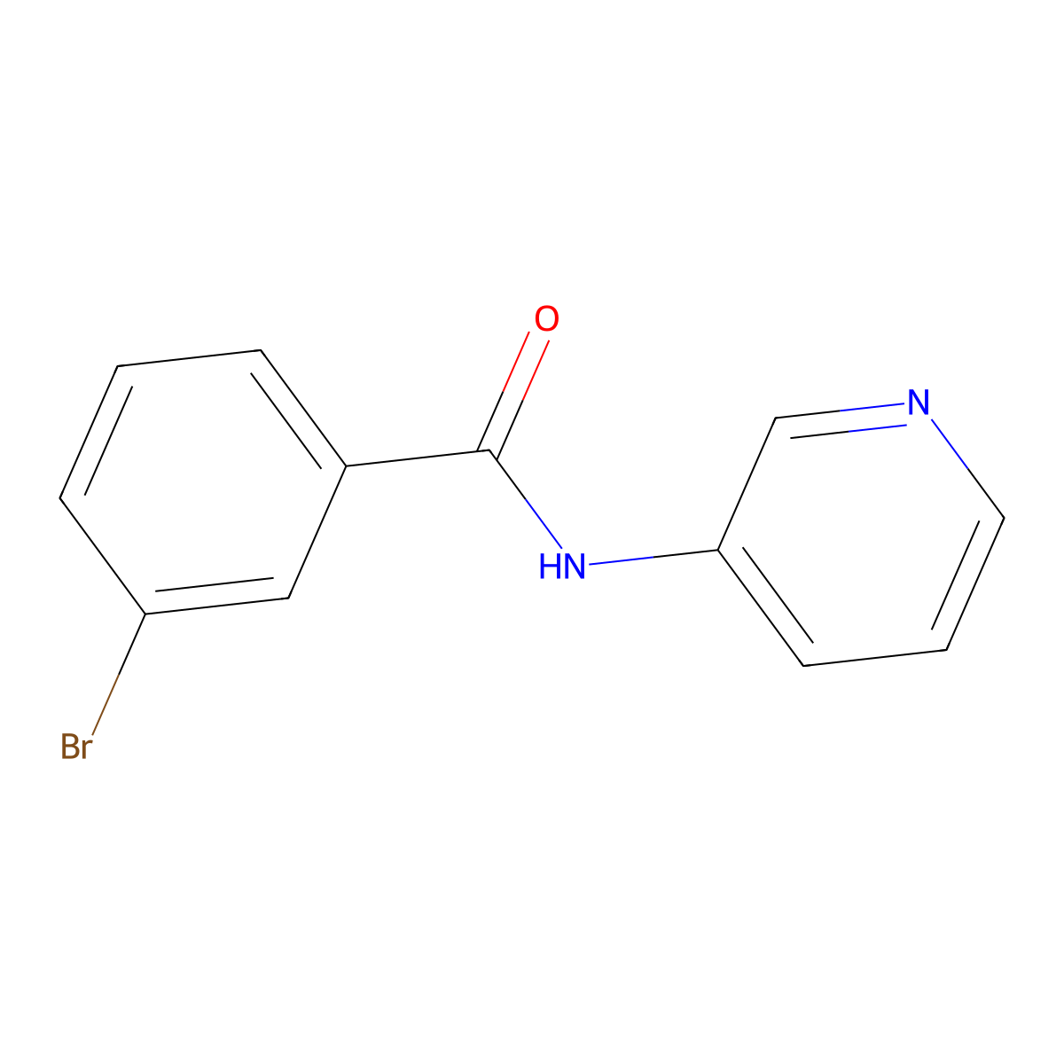 3-bromo-N-(pyridin-3-yl)benzamide molecular structure, CAS 349405-43-2