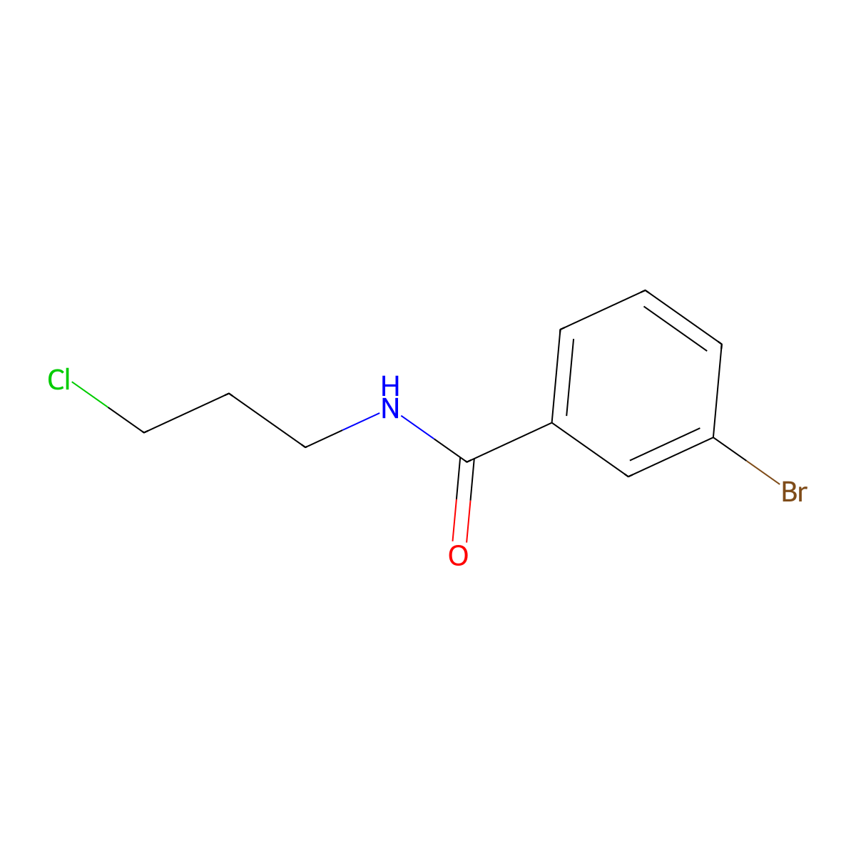 3-bromo-N-(3-chloropropyl)benzamide molecular structure, CAS 349405-44-3