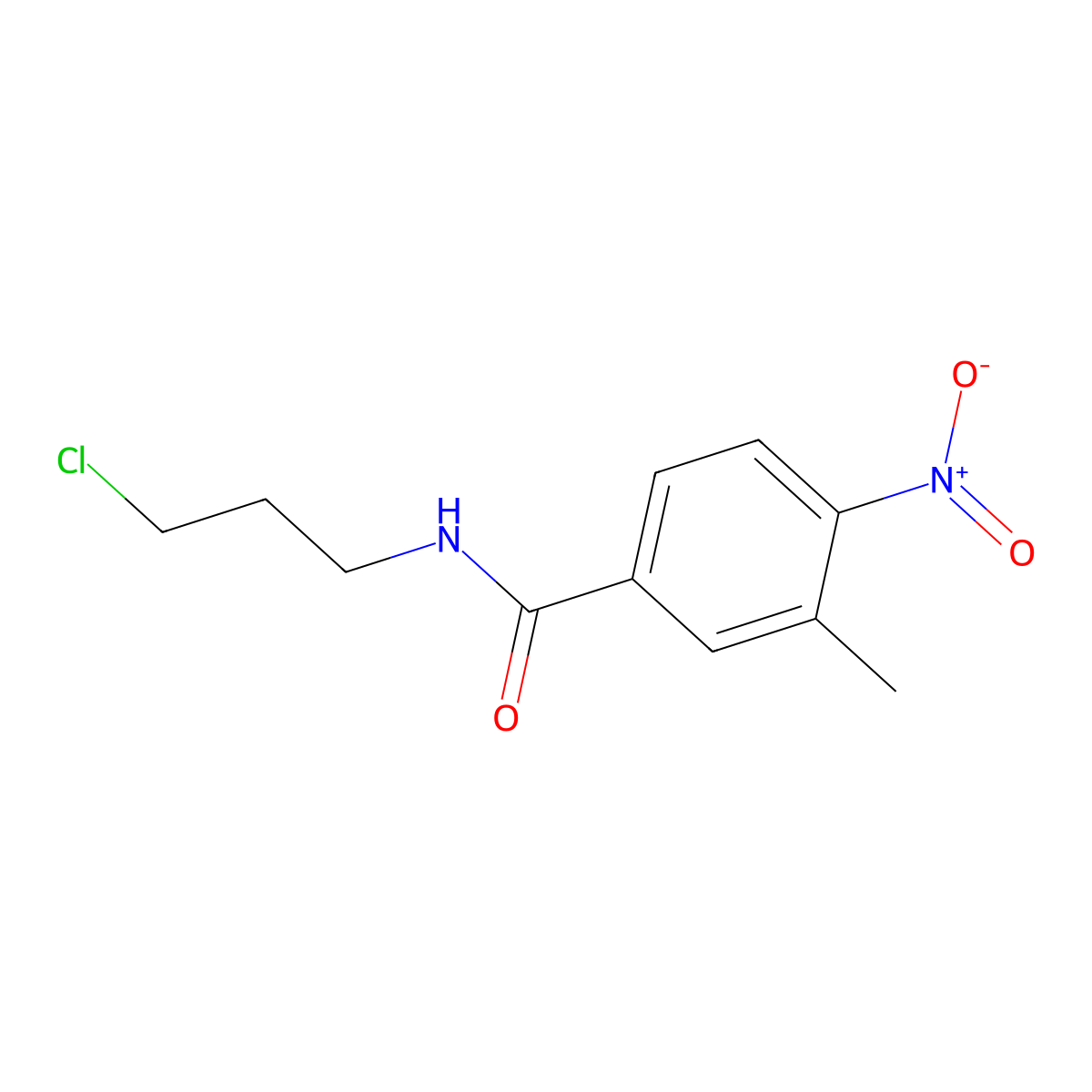 N-(3-chloropropyl)-3-methyl-4-nitrobenzamide molecular structure, CAS 349406-96-8