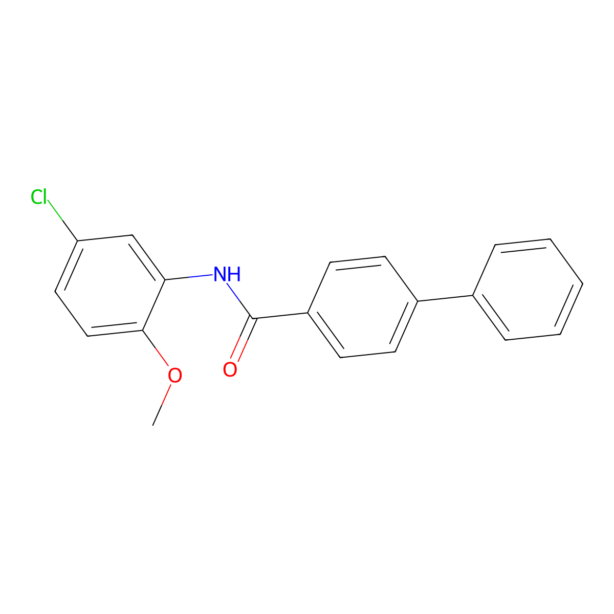 N-(5-chloro-2-methoxyphenyl)[1,1'-biphenyl]-4-carboxamide molecular structure, CAS 349407-10-9