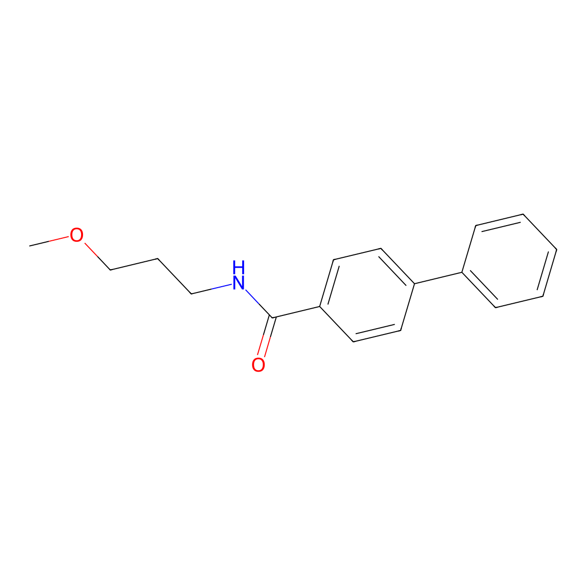 N-(3-methoxypropyl)-4-phenylbenzamide molecular structure, CAS 349407-20-1