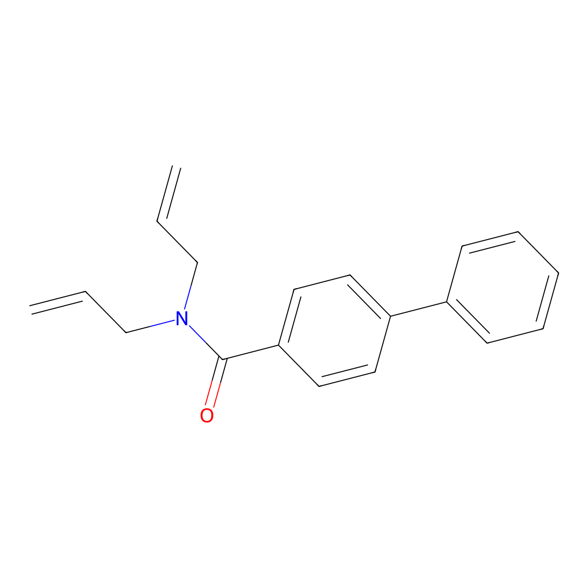 N,N-Diallyl[1,1'-biphenyl]-4-carboxamide molecular structure, CAS 349407-22-3