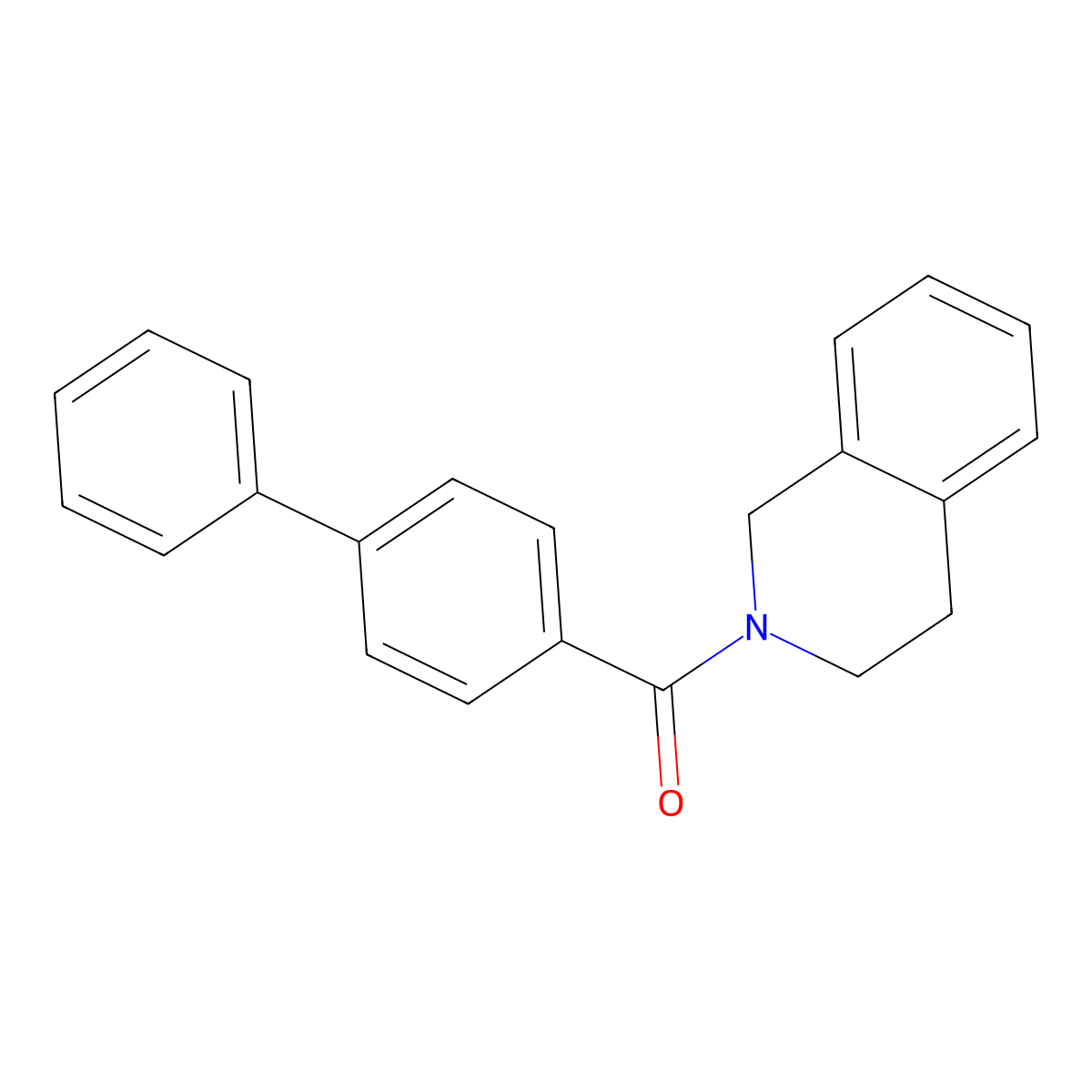 3,4-dihydro-1H-isoquinolin-2-yl-(4-phenylphenyl)methanone molecular structure, CAS 349407-27-8
