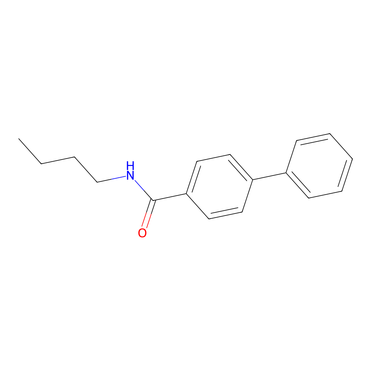 Biphenyl-4-carboxylic acid butylamide molecular structure, CAS 349407-28-9