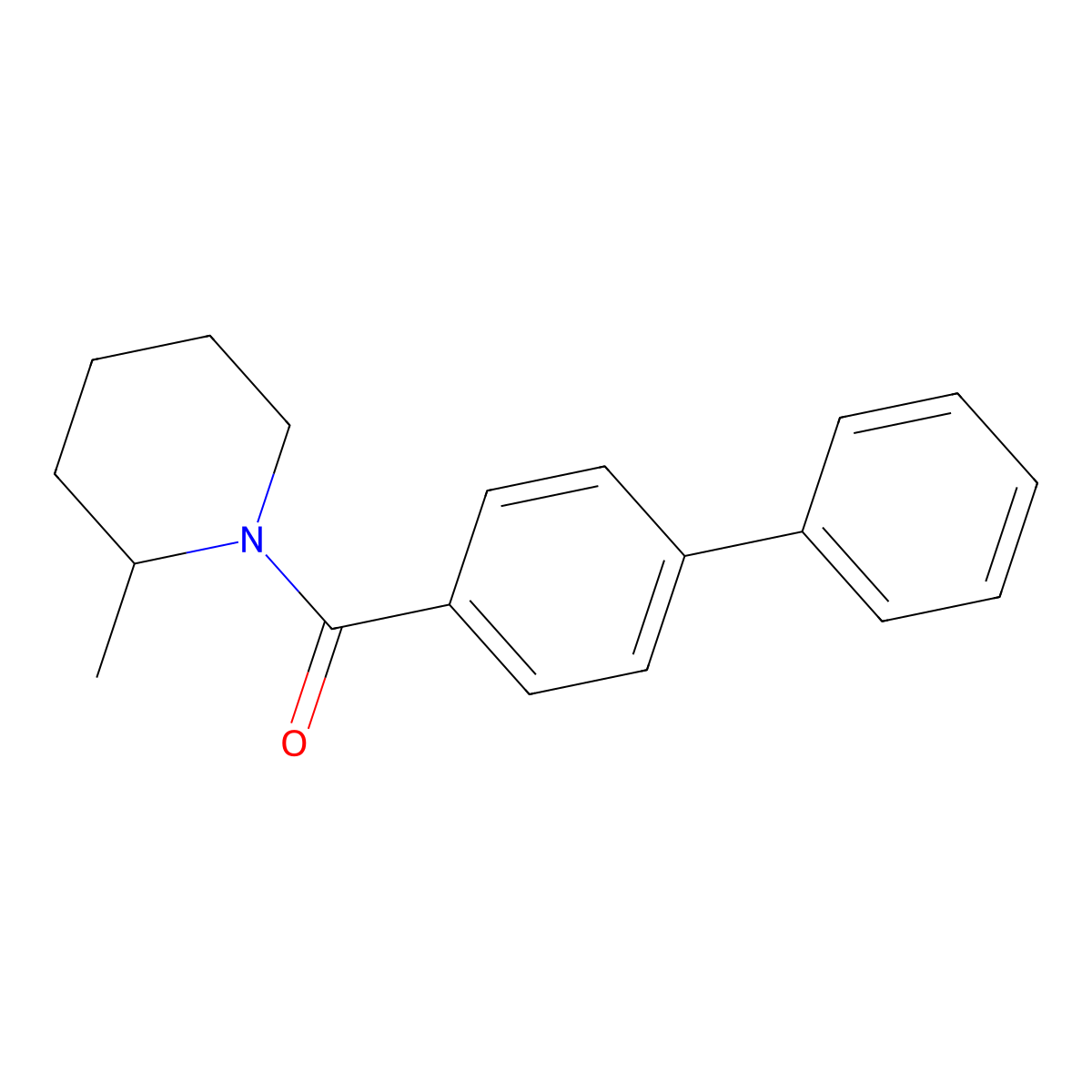 [1,1'-Biphenyl]-4-yl(2-methyl-1-piperidinyl)methanone molecular structure, CAS 349407-31-4