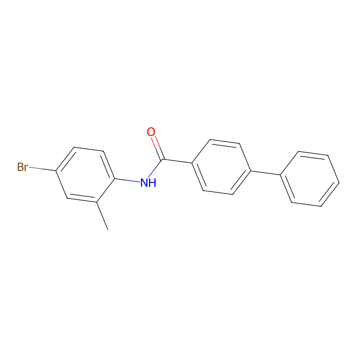 N-(4-bromo-2-methylphenyl)[1,1'-biphenyl]-4-carboxamide molecular structure, CAS 349407-34-7