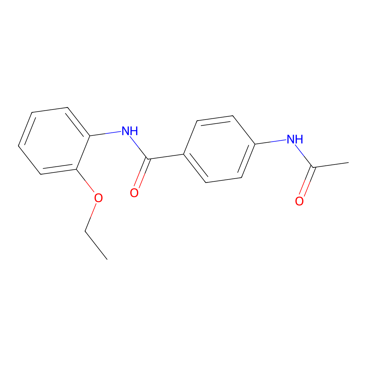 4-acetamido-N-(2-ethoxyphenyl)benzamide molecular structure, CAS 349407-69-8