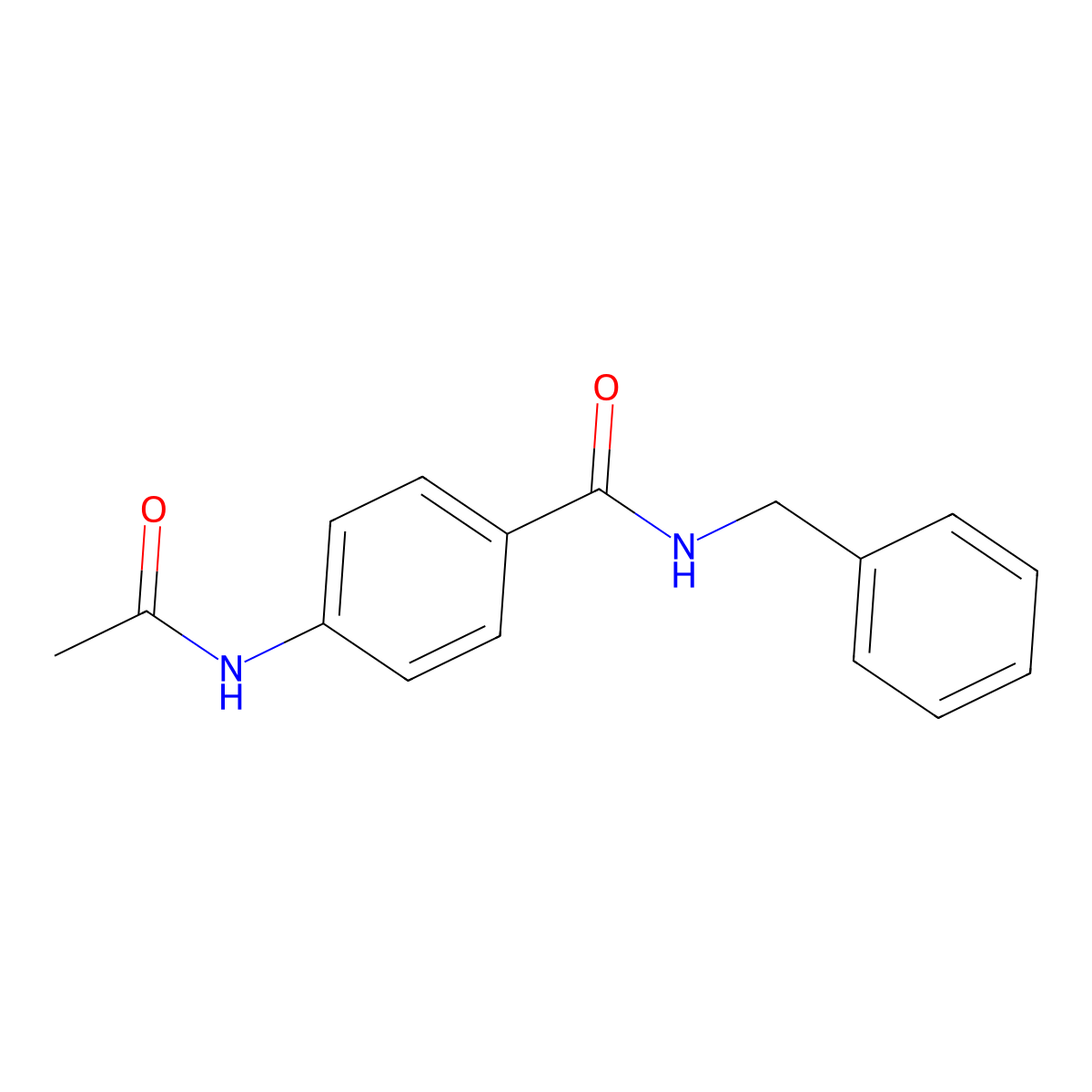 4-(acetylamino)-N-benzylbenzamide molecular structure, CAS 349407-75-6