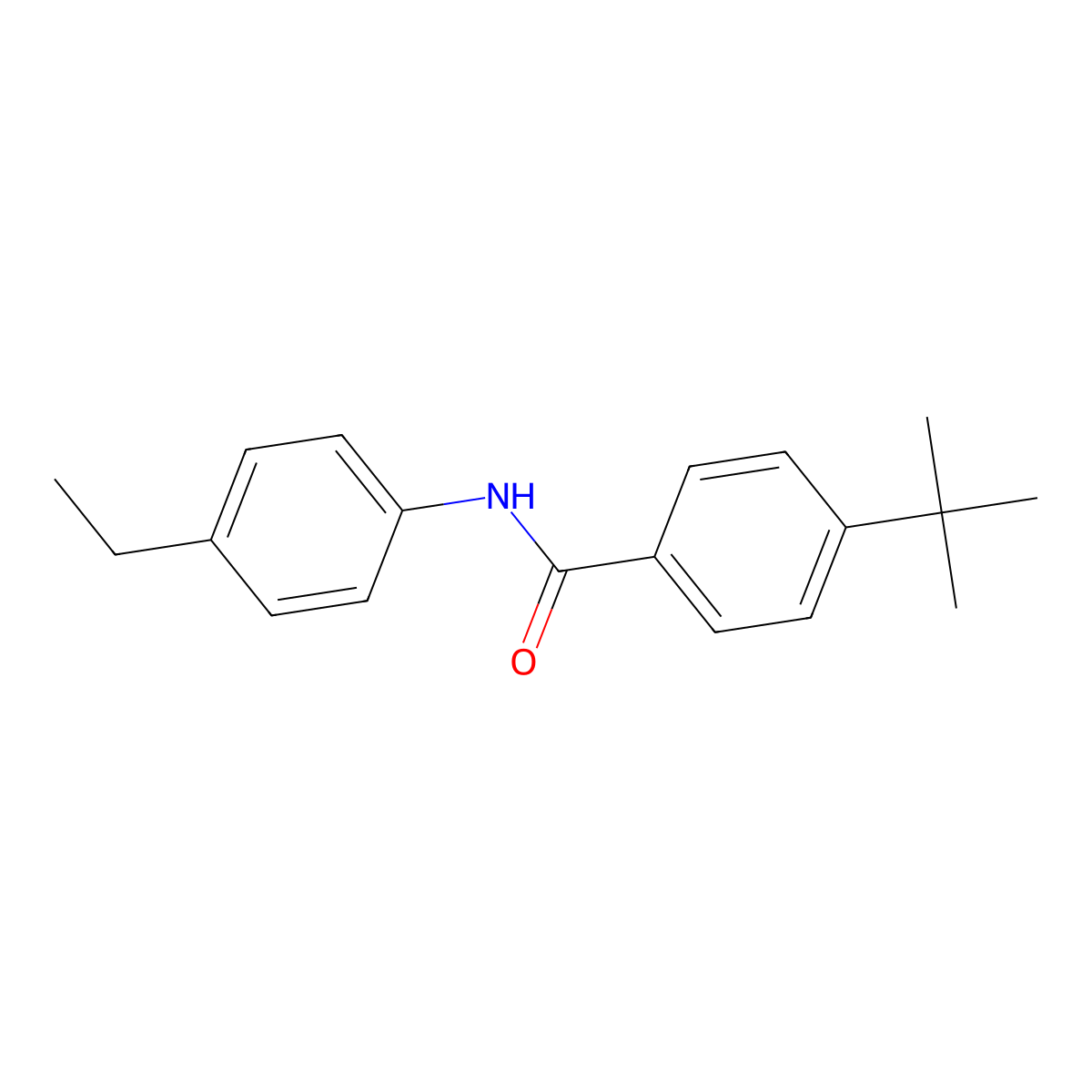 4-tert-butyl-N-(4-ethylphenyl)benzamide molecular structure, CAS 349407-90-5