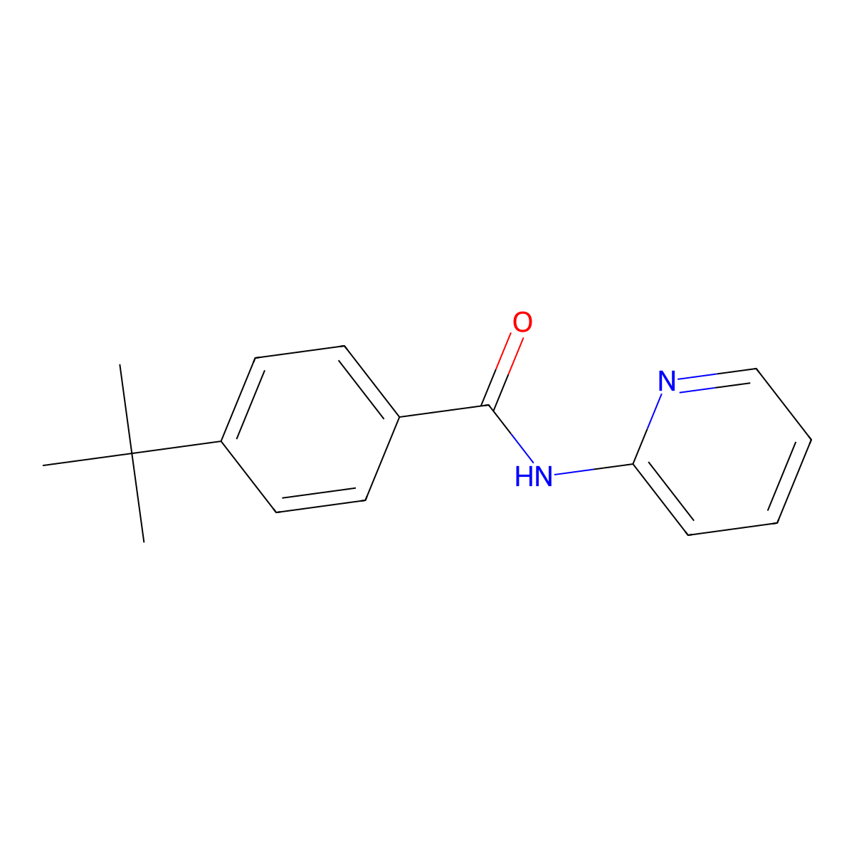 4-tert-butyl-N-pyridin-2-ylbenzamide molecular structure, CAS 349407-91-6