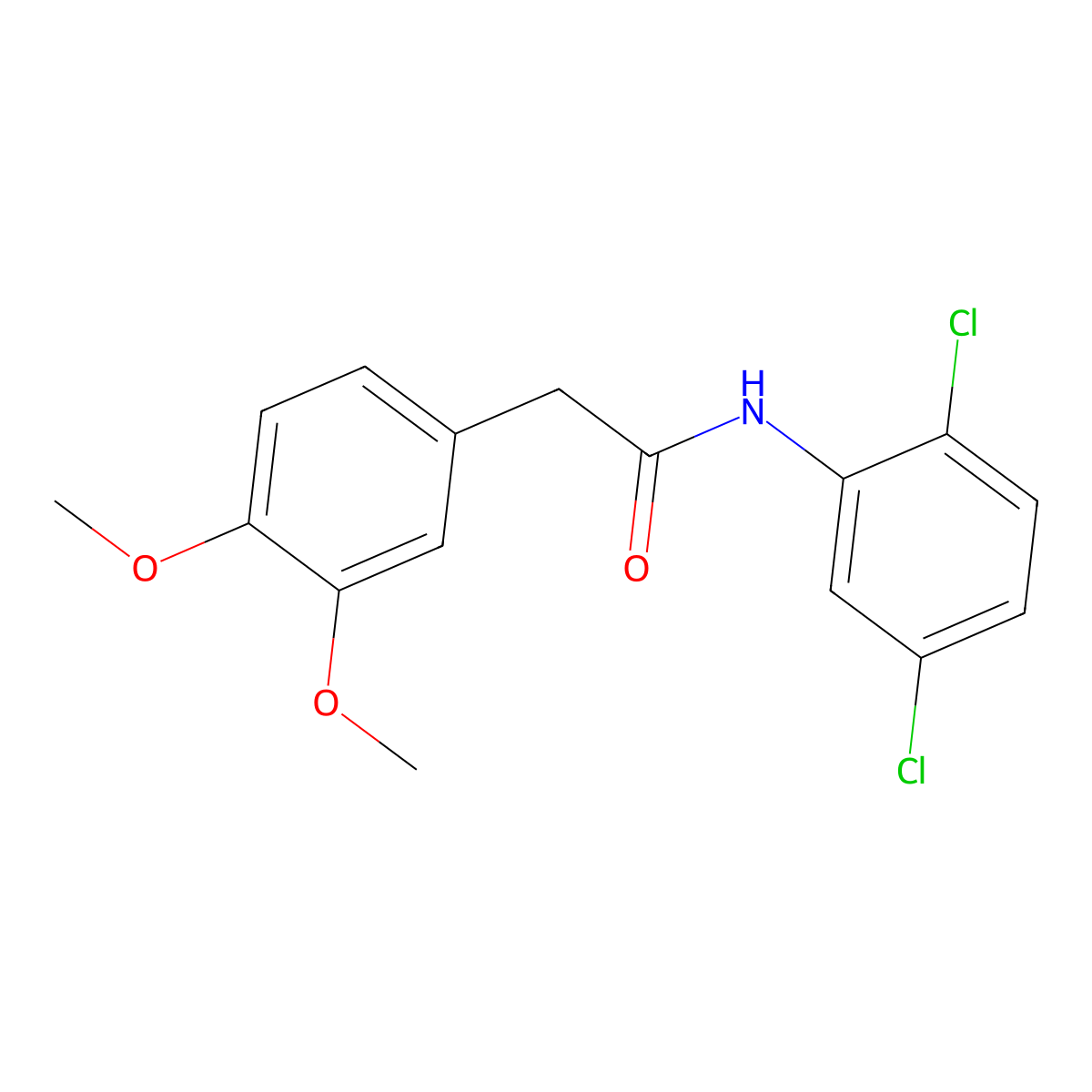 N-(2,5-dichlorophenyl)-2-(3,4-dimethoxyphenyl)acetamide molecular structure, CAS 349407-96-1