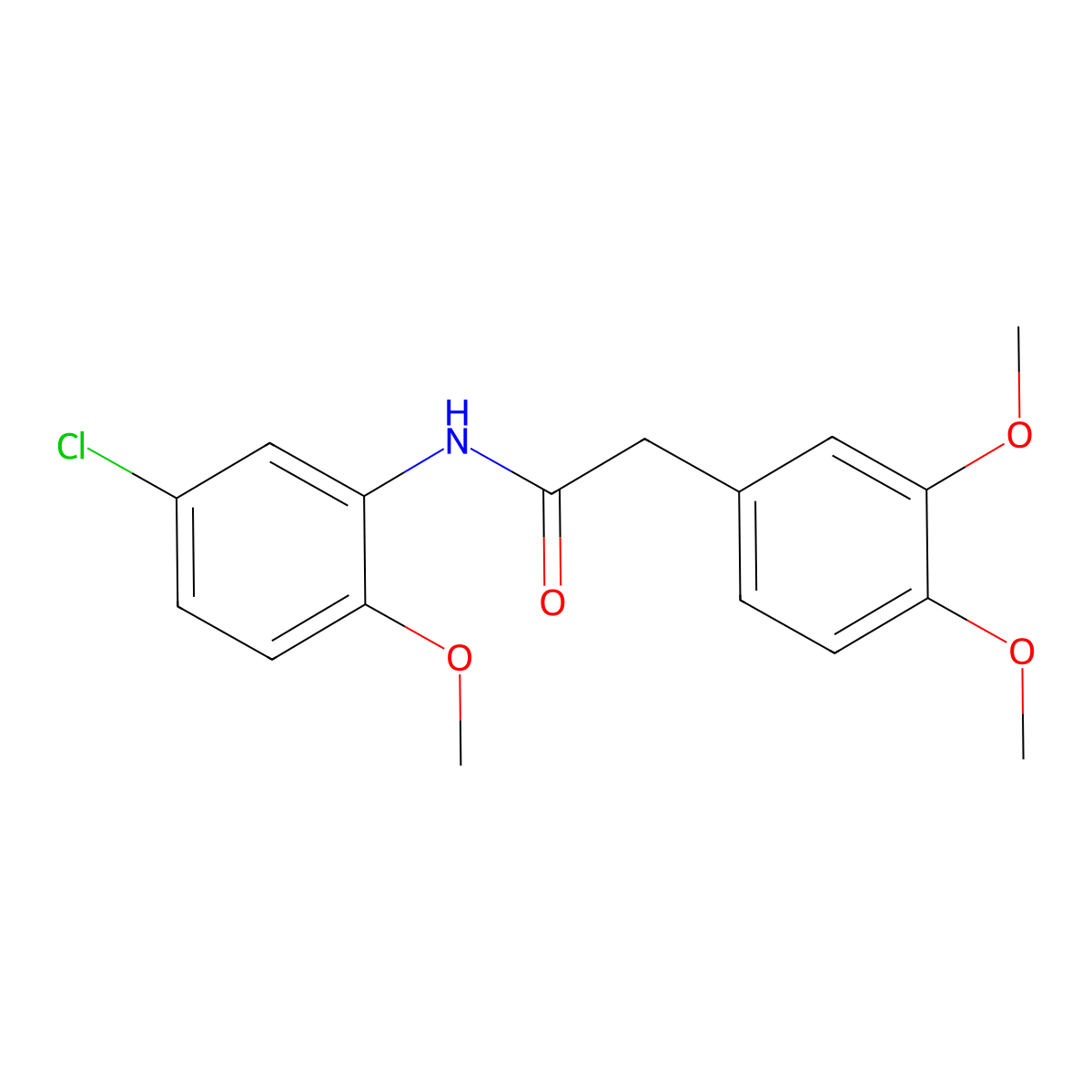 N-(5-chloro-2-methoxyphenyl)-2-(3,4-dimethoxyphenyl)acetamide molecular structure, CAS 349407-97-2