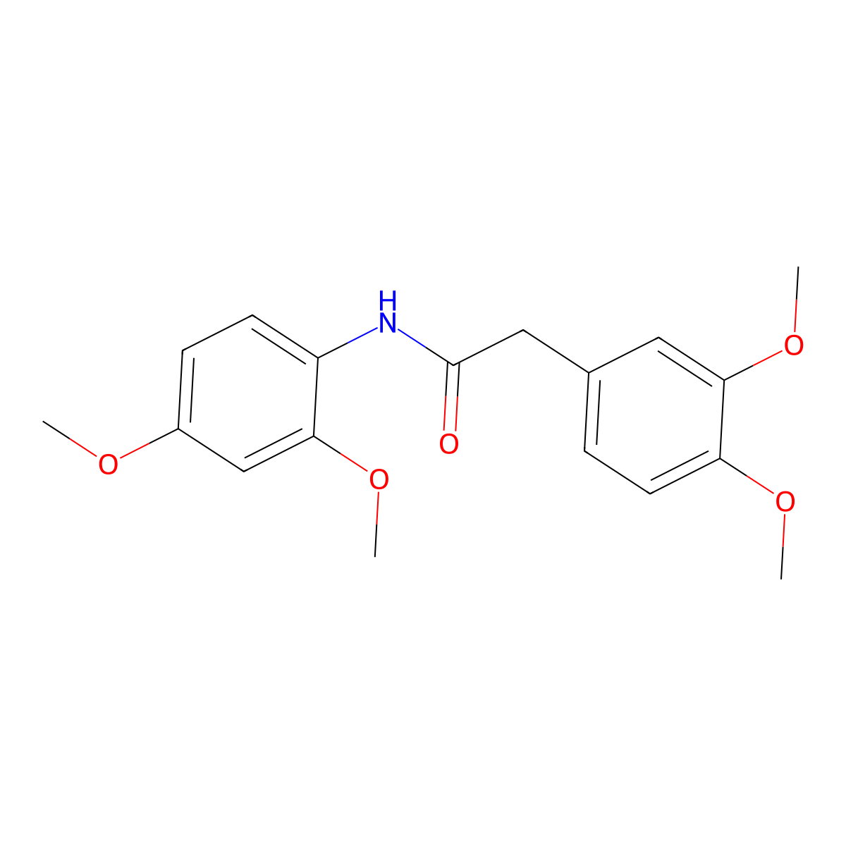 N-(2,4-dimethoxyphenyl)-2-(3,4-dimethoxyphenyl)acetamide molecular structure, CAS 349407-99-4
